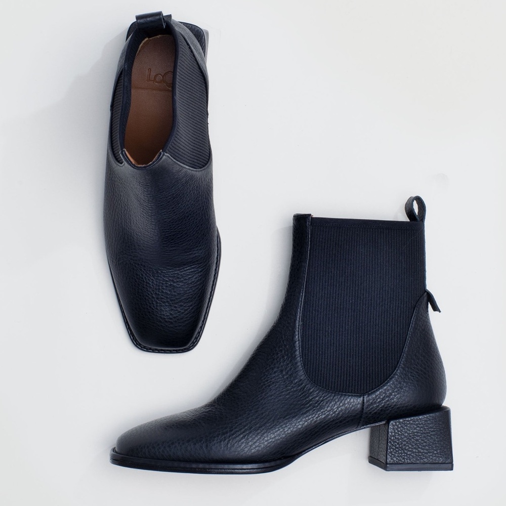 LoQ Ottavia Black Leather Chelsea Boot